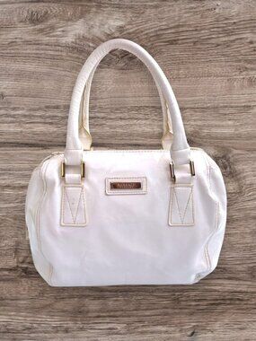 Versace Parfums White Patent Cosmetic Bag Makeup Case Travel Toiletry Bag